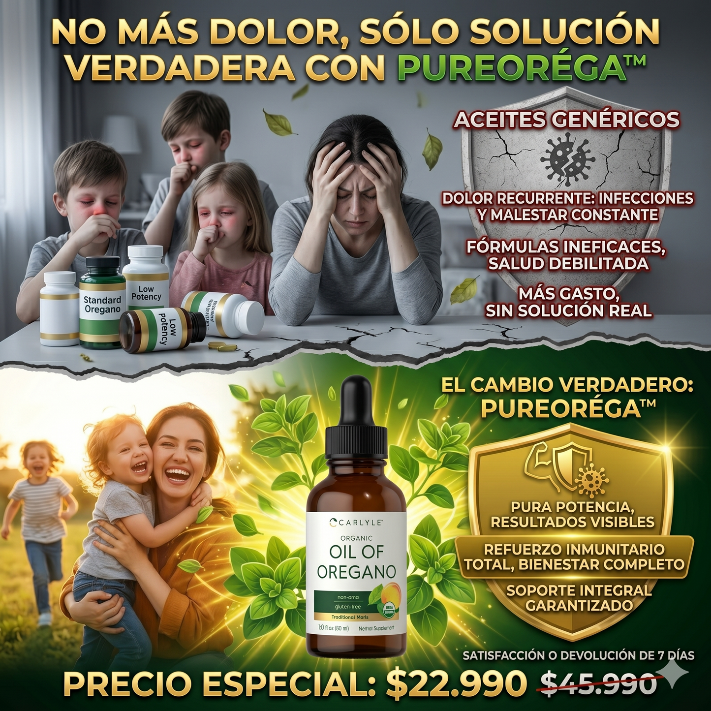 PureOréga™ – Inmunidad Blindada, Anti-Fúngico Natural y 100% Orgánico