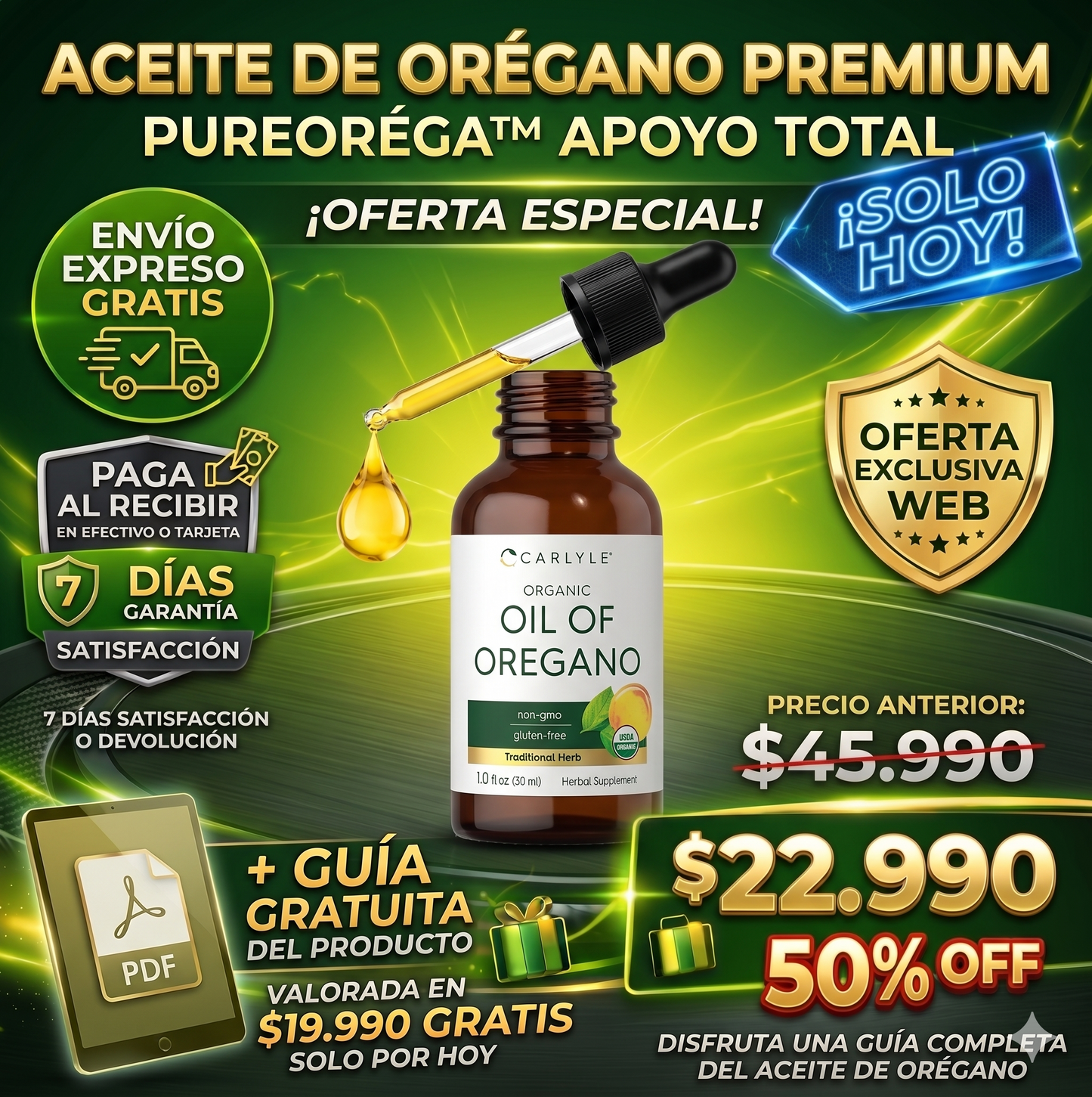 PureOréga™ – Inmunidad Blindada, Anti-Fúngico Natural y 100% Orgánico